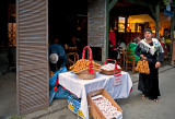 Woman Selling Mini Bagels