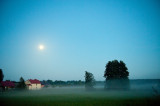 Evening Fog And Moon