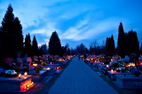 Cemetery At  Blue Nightfall