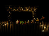 Santas sleigh on Candy Cane Lane Pacific Grove, CA