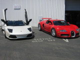 Bugatti Veyron solid red with LP640 roadster