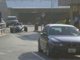 Jay Leno in Ariel Atom leaving NBC Studios