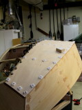 Bow portion of the starboard bottom.