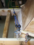 Bungies help pull in the sheer ends, for good control in glue-up.
