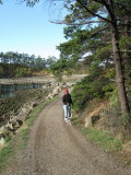 Sandy and Shelby, edge of Fossil Bay.