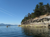 Coming up the west side to our cove.