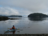 Jan in the big lagoon on the Fabers.