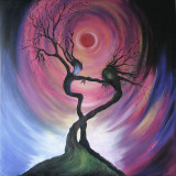 Spiritual-Trees. I did this oil painting from a beautiful image I found on the internet.