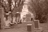 Church & Village Cemetery BW