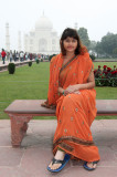 AGRA INDIA - SOM AND HER SARI AT THE TAJ MAHAL! (18).JPG