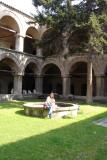 Resting in the courtyard