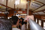 Inside a tram