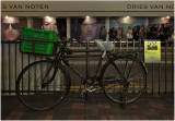 the tram stop and an old phoenix bicycle