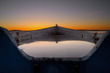 May : Sunrise over old boat