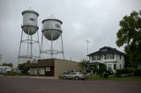 Local humor, twin water towers, Pratt.