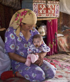 Inside the yurt - Kasakh hospitality