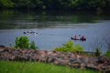 Kayakers & Canoe