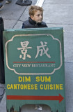 Alex is a sandwich board carrier for Dim Sum