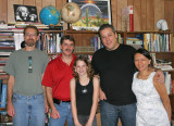 Tom Polakis, Mike & Ortrun Collins, Tony and Fatimah Ortega before driving to the Burnham Celebration, August 15, 2009