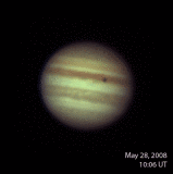 Jupiter: Time-lapse for 35 minutes, May 28, 2008