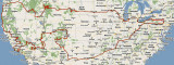 Map Route Driven<BR>(13554 Miles in 52 Days)<BR>Scroll Down for VIDEO