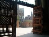 Looking out from the mosque