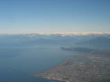 Vancouver with the Tantalus Range in the background