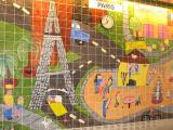 Floor-to-ceiling murals at the Vegas airport - done by students. Paris.