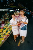 Jasmine and Mum at the night market (Pasar Malam), Feb 1995
