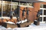 Children at play in front of the Mazza Museum