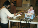 Cutting the cake