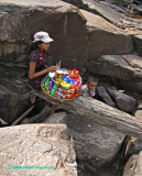 Colorful Vendor at the Waterfall