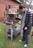David and Aiden with the Cider Press