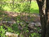 Stonework by the apple tree
