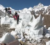 Crossing the Upper Baltoro Galcier