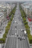 View on Champs Elysees from Arc de Triomphe