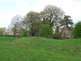 Leysters motte,with dry moat.