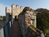 Framlingham Castle,the wall walk,looking East.