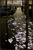 Gondolas at night