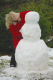 Carol and her snowman