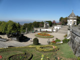 the gardens at the top of the stairway