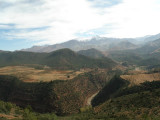 climbing up into the Atlas mountains