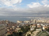 the port of Marseille seen from La Garde hill