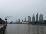 along the docks of the Puerto Madero
