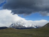 sighting the cerros; Fitz Roy lost in the clouds