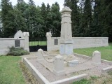 ...and is today memorialized by a marker made from stones of the leveled buildings