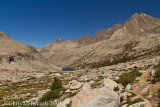View back to Palisade Lakes and the Palisade Peaks behind and to right