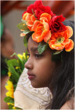 little girl with flowers in her hair