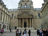The Sorbonnes famous steps and dome, seen from the courtyard.