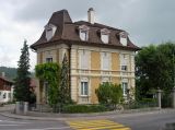 A cool house just across from the train station.